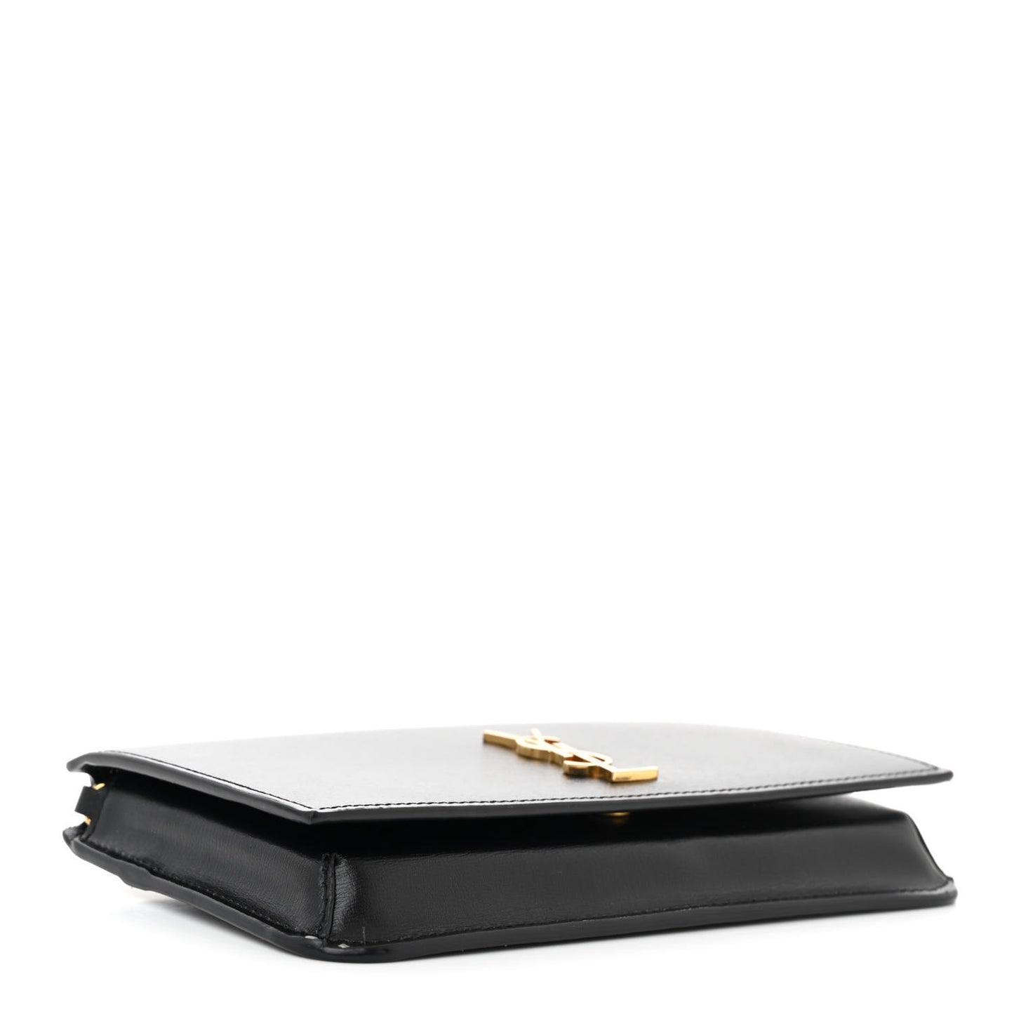 Smooth Calfskin Monogram Phone Holder Crossbody Black