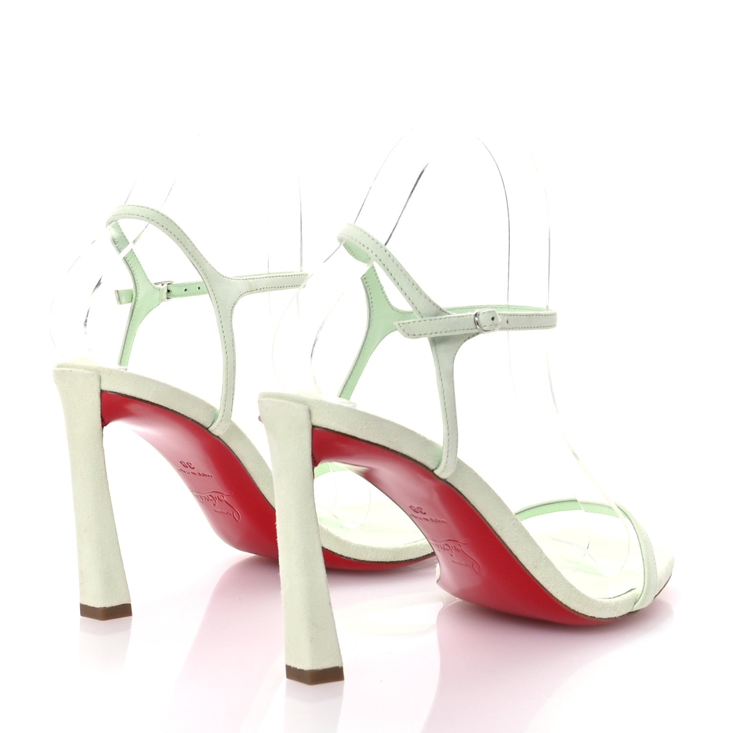 Christian Louboutin Suede Condora 85 Sandals 38 Studio Green 5 of 7
