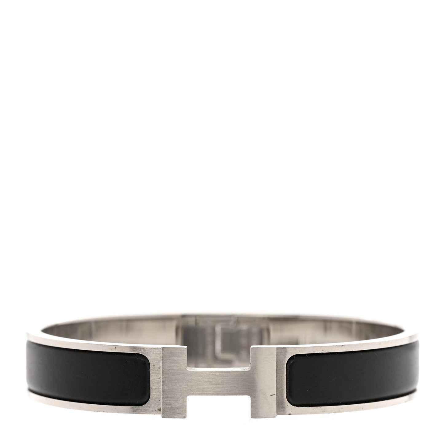 Matte Enamel Narrow Clic Clac HH Bracelet GM Black
