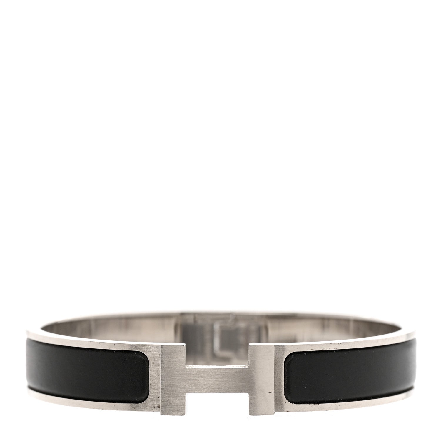 Hermes Matte Enamel Narrow Clic Clac HH Bracelet GM Black 1 of 6