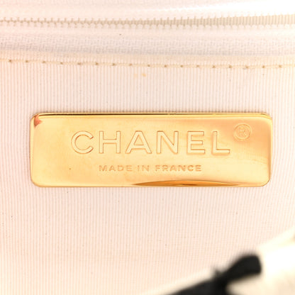 Chanel Calfskin Crochet Medium Chanel 19 Flap White Black 6 of 13