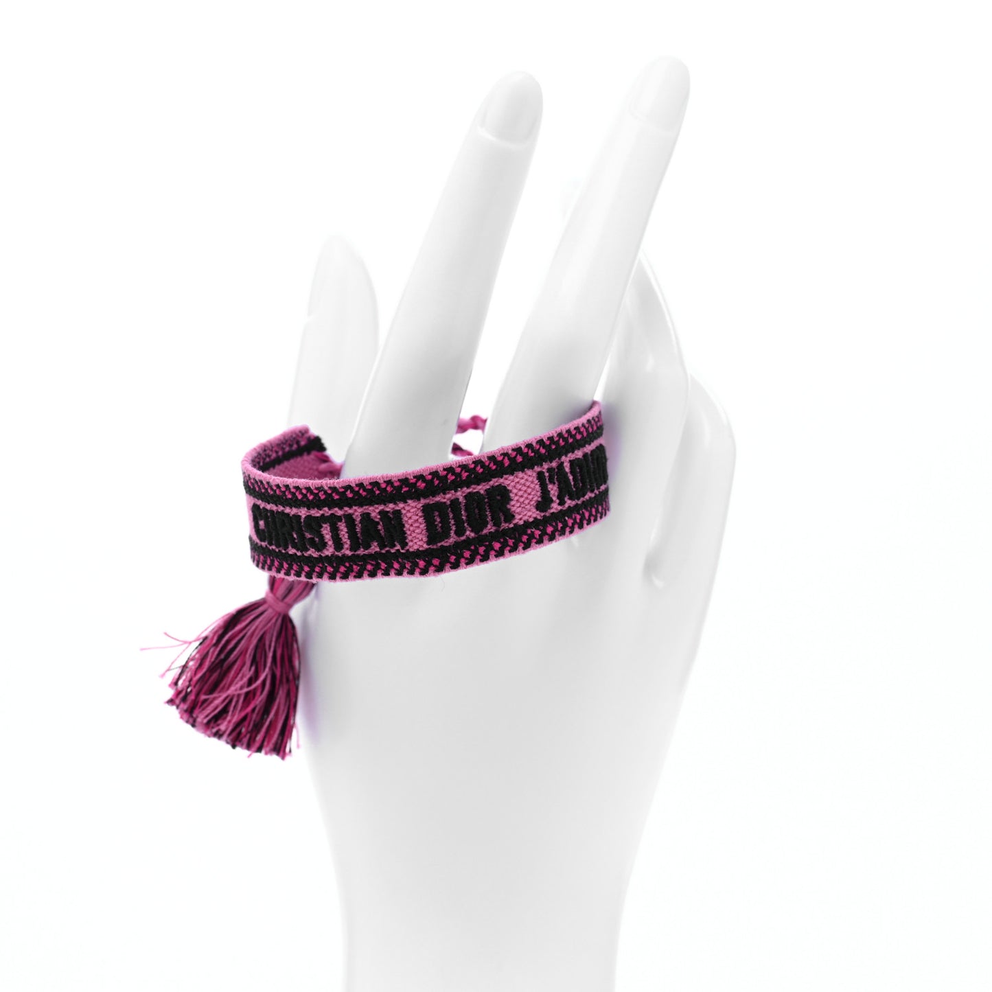 Woven Cotton J'Adior Friendship Bracelet Pink Pink