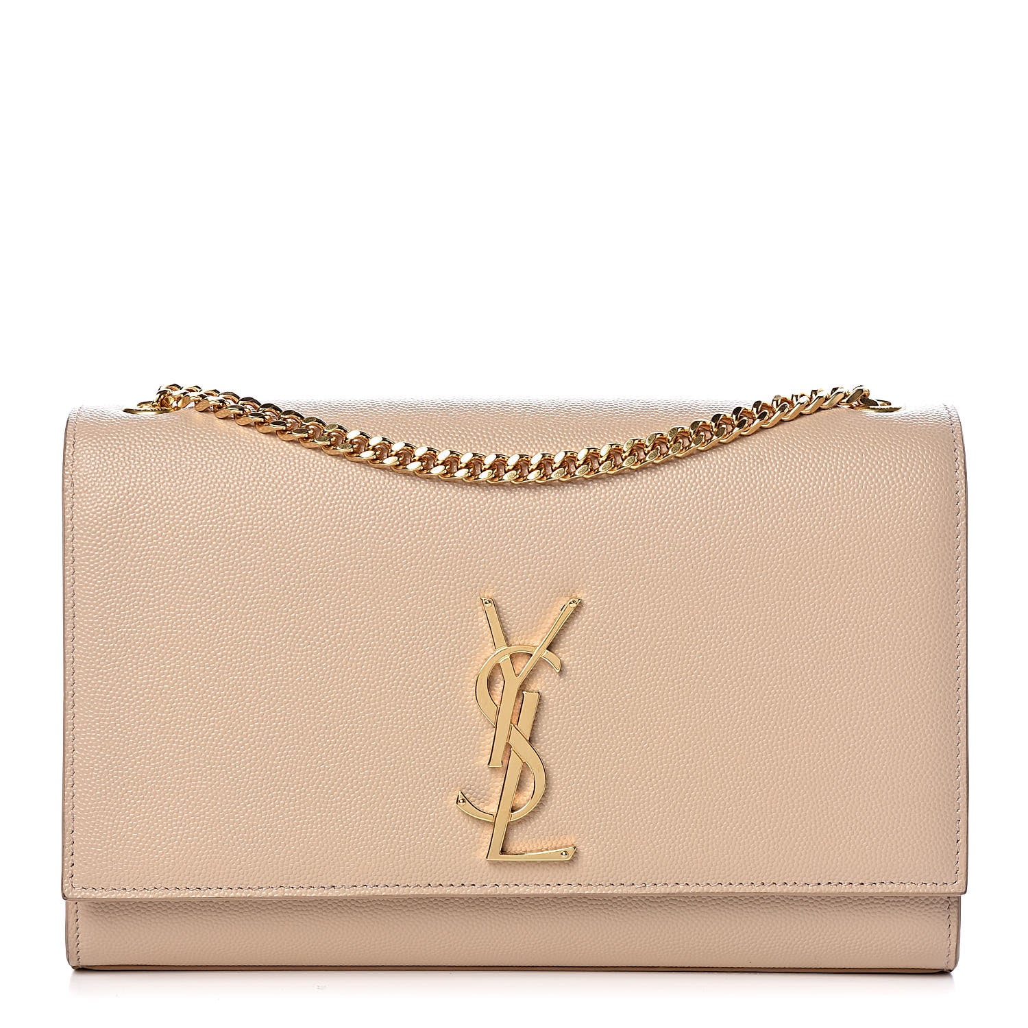 Saint Laurent Grain De Poudre Medium Monogram Kate Satchel Nude Powder 1 of 13