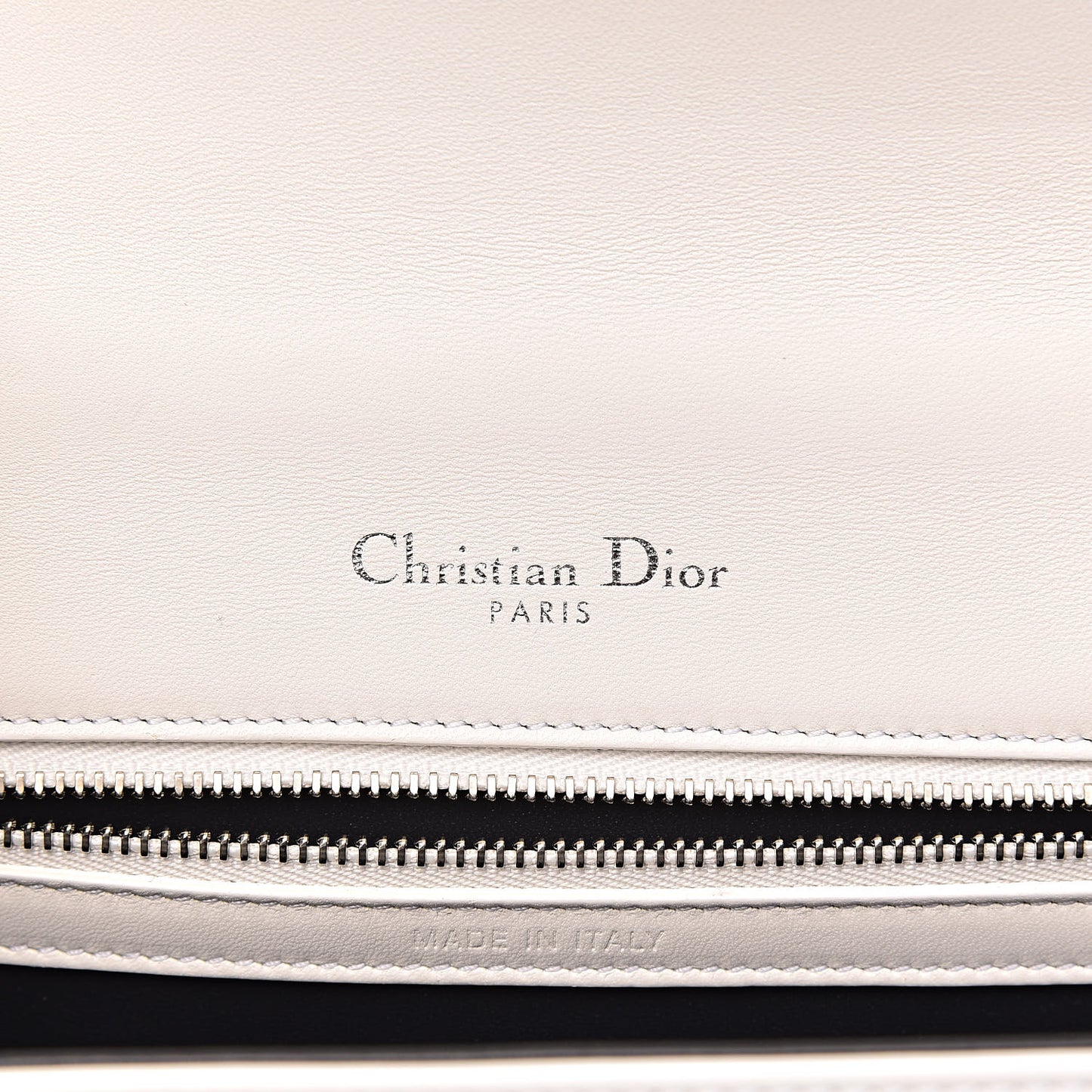 Patent Micro-Cannage Small Diorama Flap Bag White