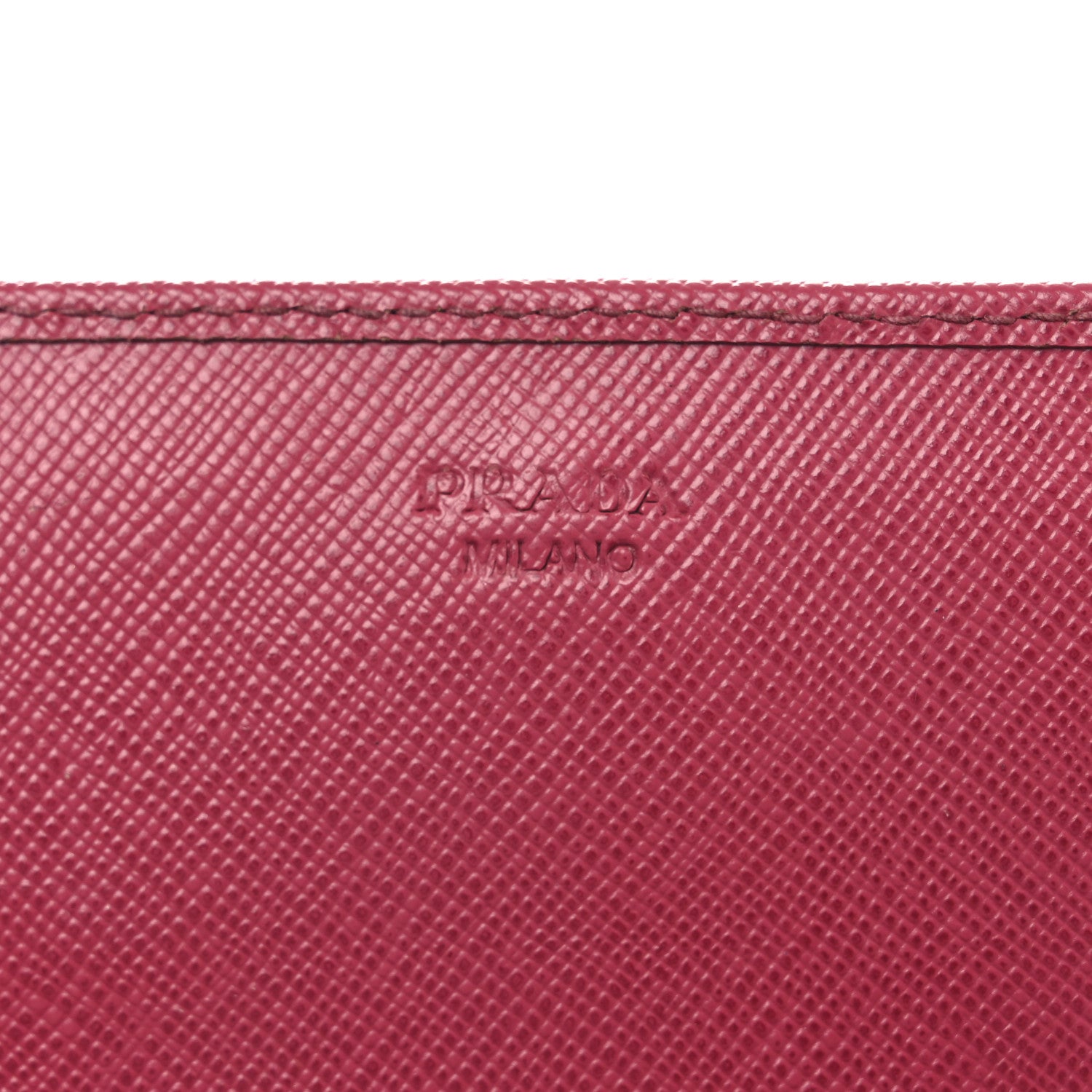 Prada Saffiano Metal Oro Chain Wallet Peonia 6 of 15
