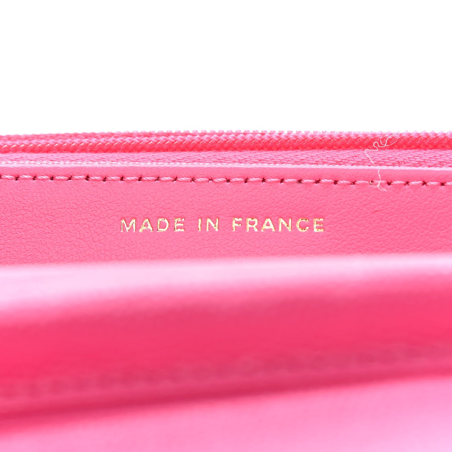 Caviar Quilted Wallet on Chain WOC Dark Pink