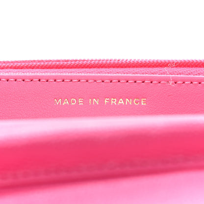 Chanel Caviar Quilted Wallet on Chain WOC Dark Pink 6 of 11