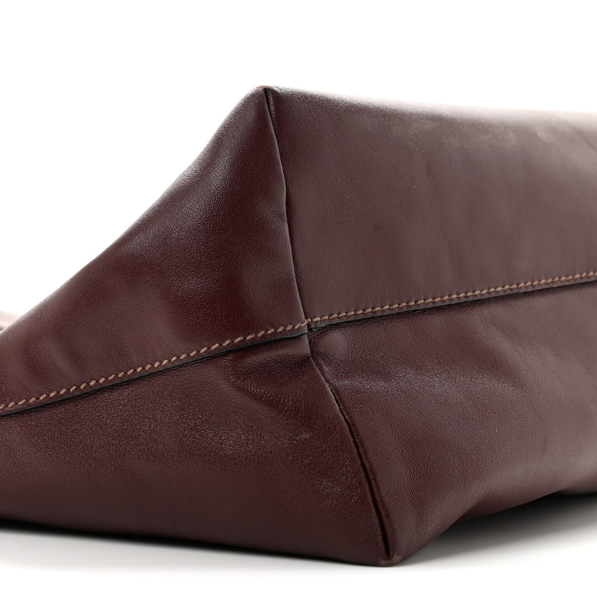 Miu Miu Vitello Soft Shopping Tote Burgundy 10 of 15