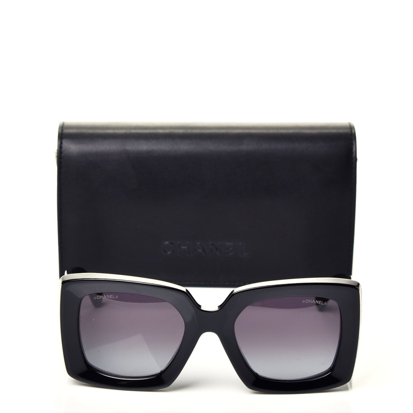 Acetate Rectangle Sunglasses 5435 Black
