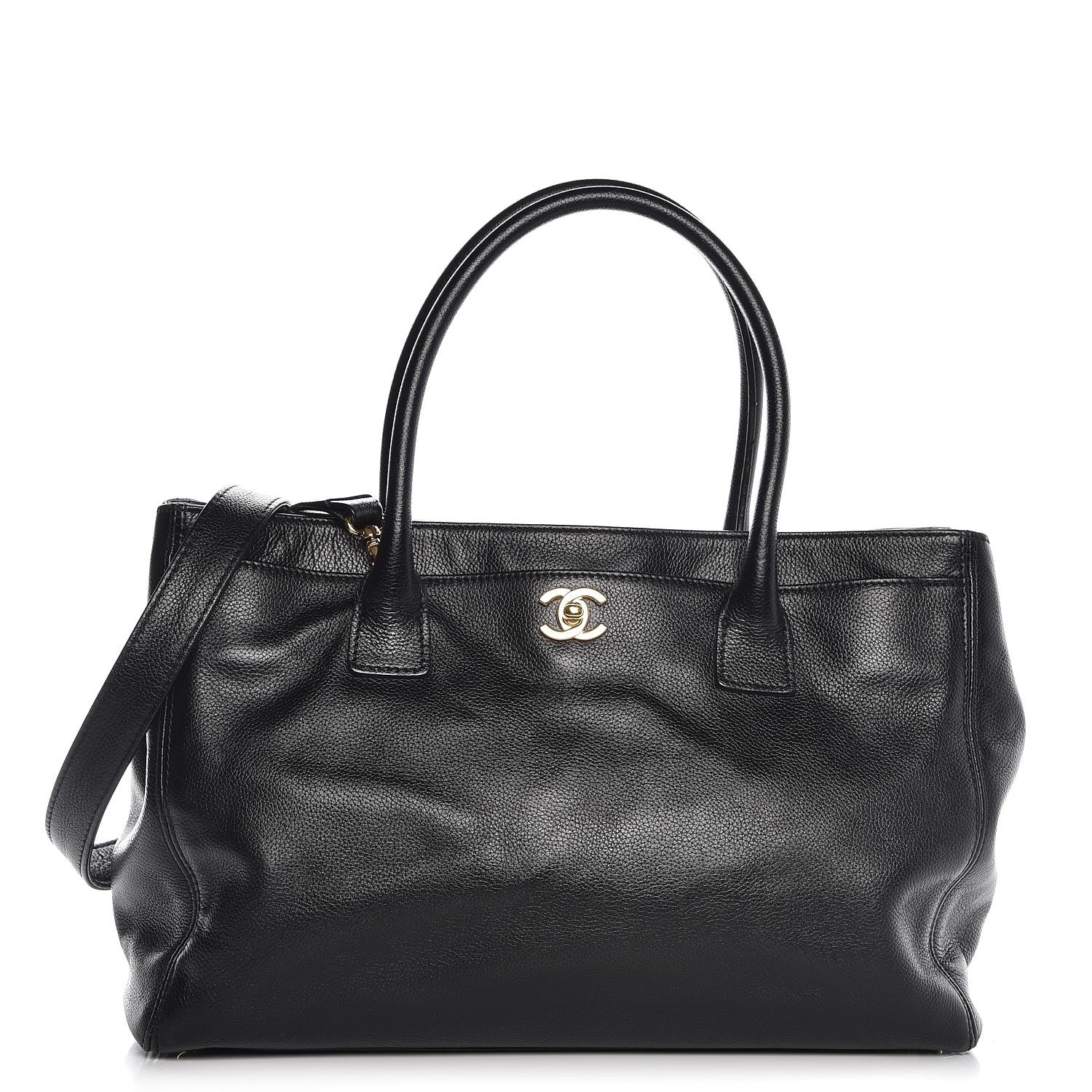 Chanel Calfskin Cerf Executive Shopper Tote Black 1 of 10
