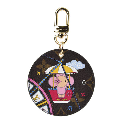 Louis Vuitton Monogram 2020 Christmas Animation Big Wheel Bag Charm Key Ring Rose Ballerine 1 of 6