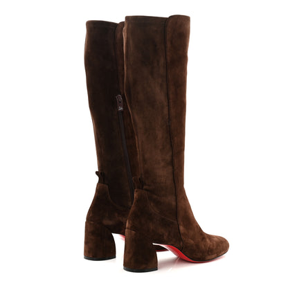 Christian Louboutin Suede Calfskin Jane Knee High 55 Boots 37.5 Cosme 5 of 8