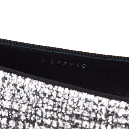 Chanel Fantasy Fabric Grosgrain CC Mocassin Loafers 41 Silver Black 9 of 9