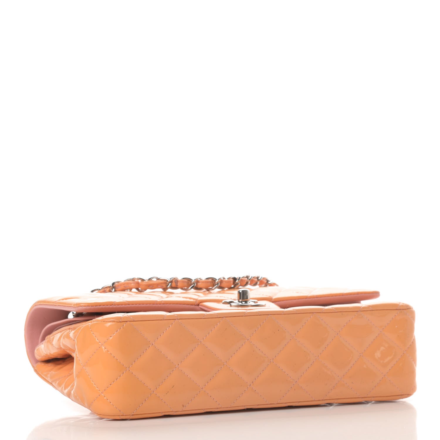 Chanel Patent Quilted Medium Double Flap Pink 4 of 13