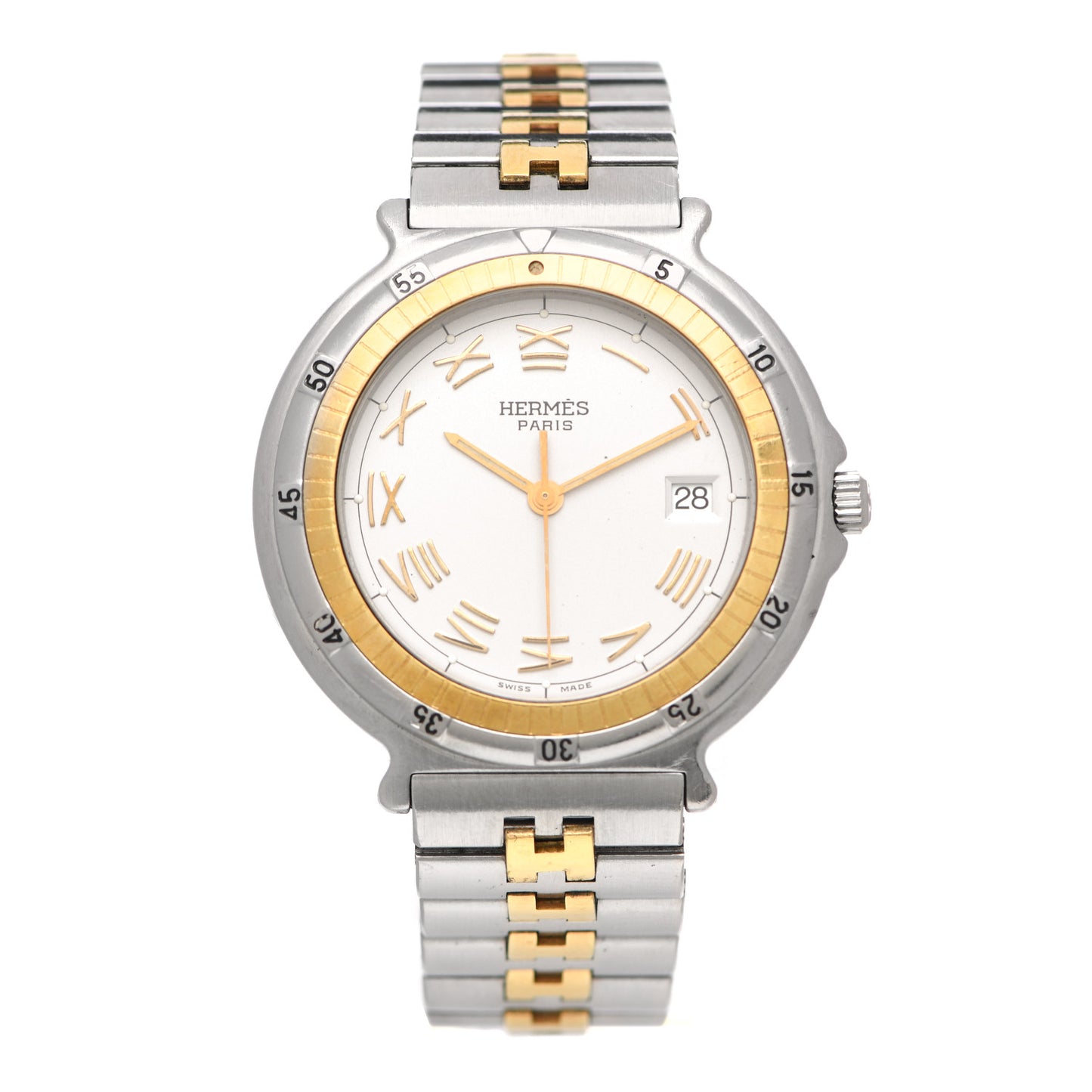 Stainless Steel 37mm Clipper Quartz Watch Gold