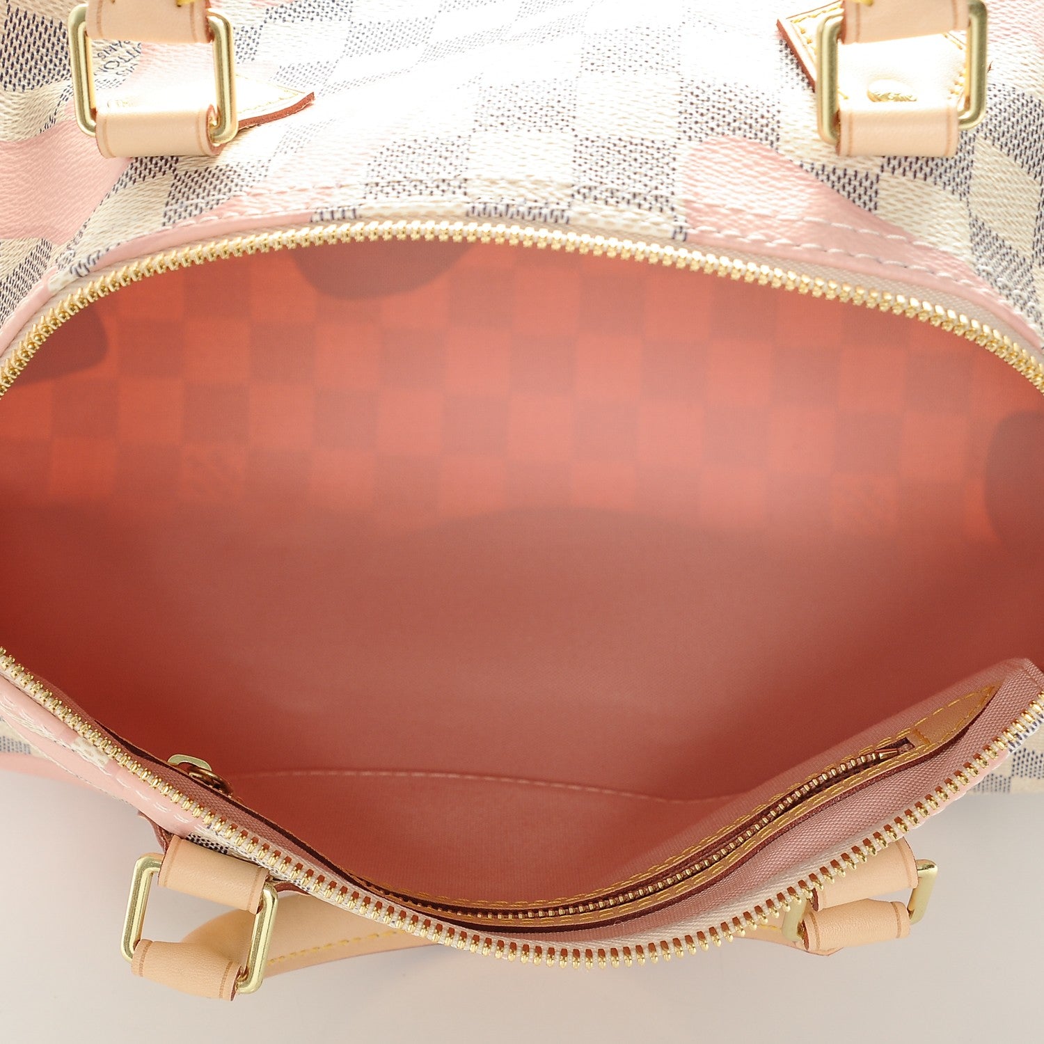 Louis Vuitton Damier Azur Tahitienne Speedy Bandouliere 30 Rose Ballerine 5 of 6