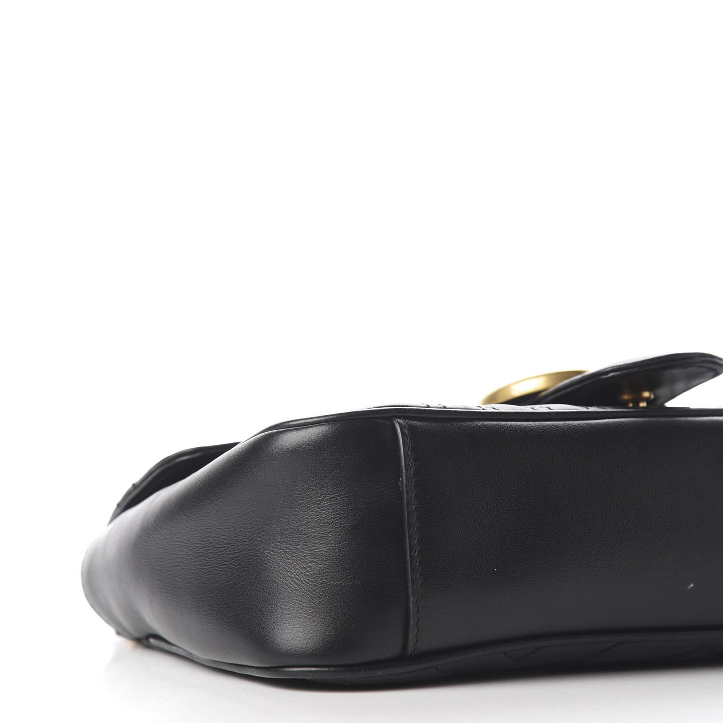 Calfskin Matelasse Small GG Marmont Shoulder Bag Black