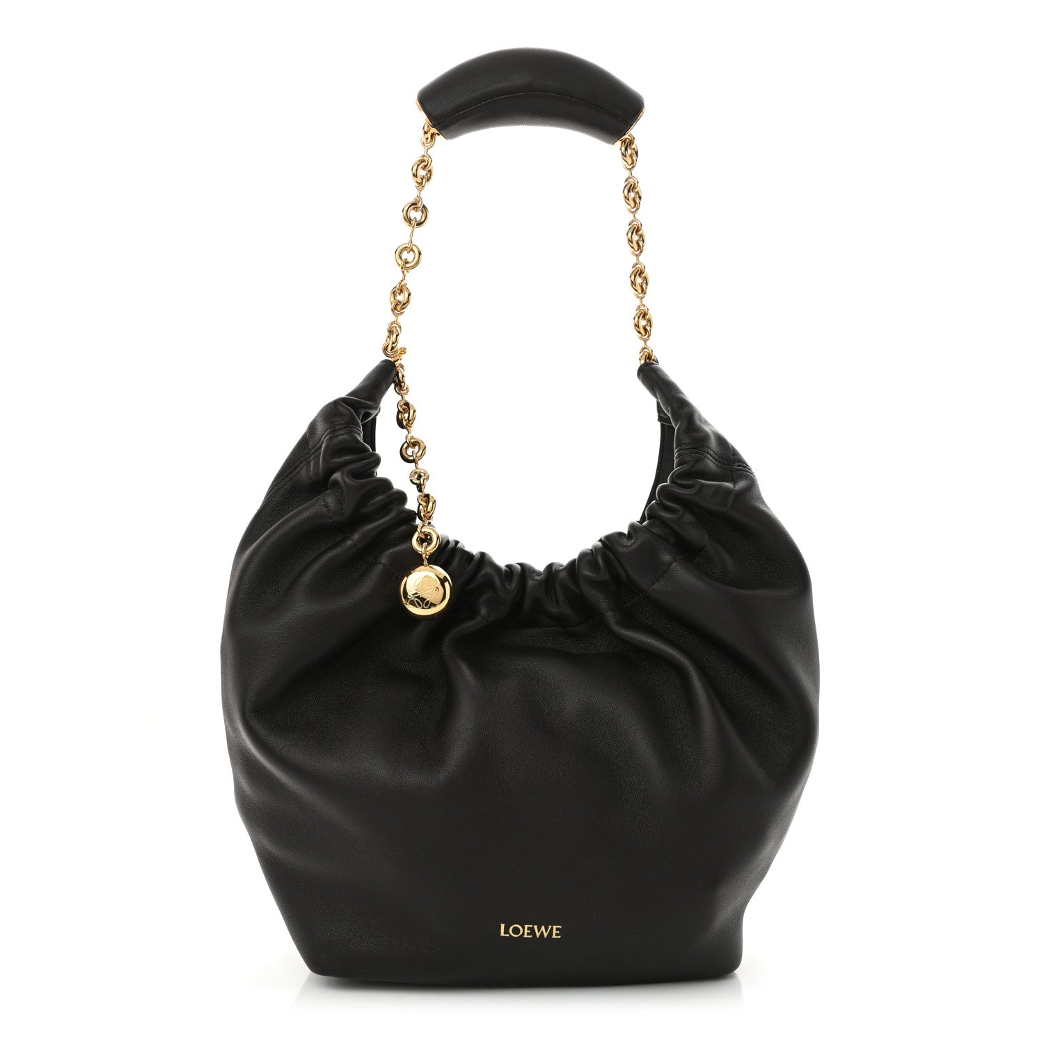 Loewe Nappa Small Squeeze Bag Dark Brown 1 of 9