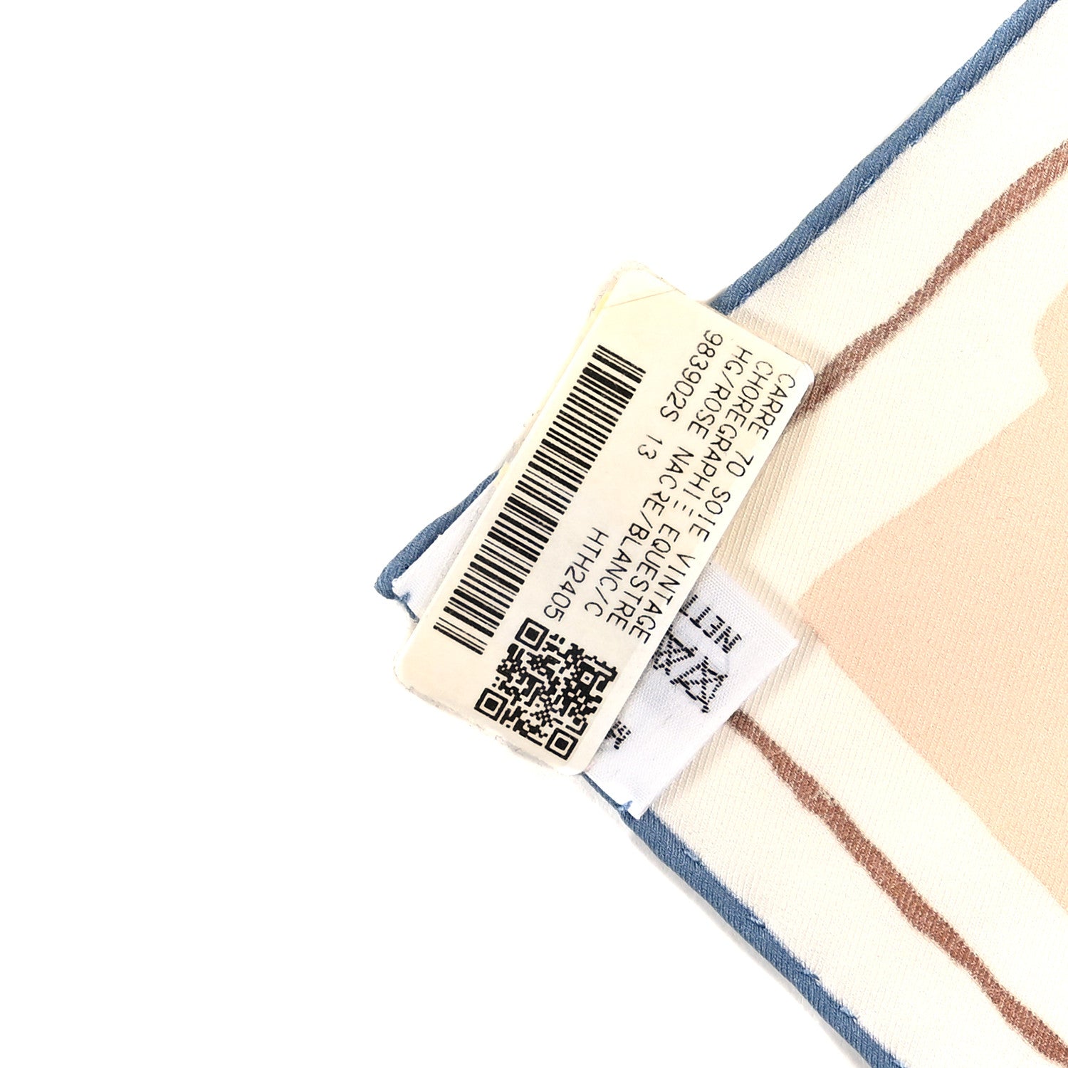 Hermes Silk Muslin Choreographie Equestre Scarf 70 Rose Nacre White 4 of 4