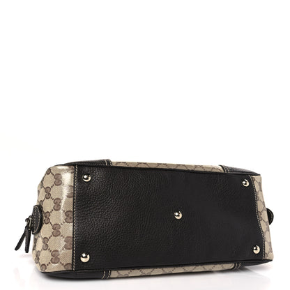 Gucci Crystal Monogram Web Princy Boston Brown 3 of 8