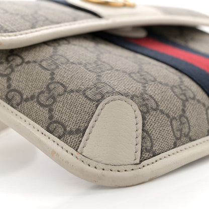 Gucci GG Supreme Monogram Web Small Ophidia Belt Bag 90 36 Beige Ebony White 9 of 13
