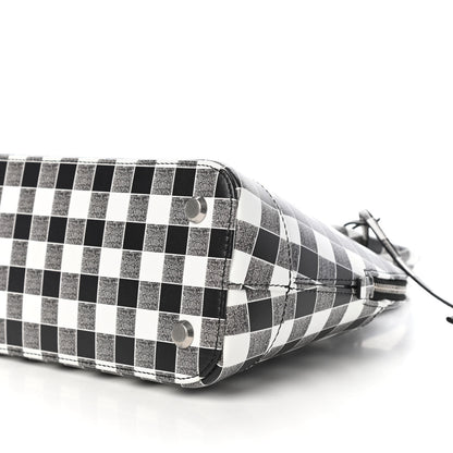 Balenciaga Calfskin Checked S Ville Top Handle Bag Black 9 of 9