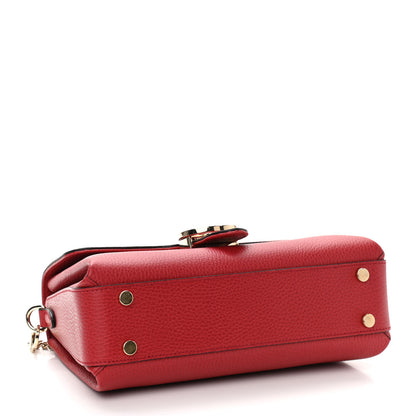 Gucci Dollar Calfskin Interlocking G Top Handle Shoulder Bag Red 4 of 10