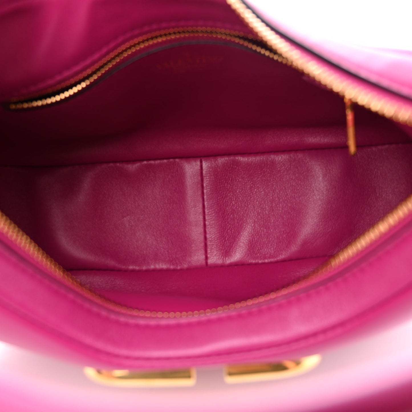 Calfskin Stud Sign Zip Hobo Rose Violet