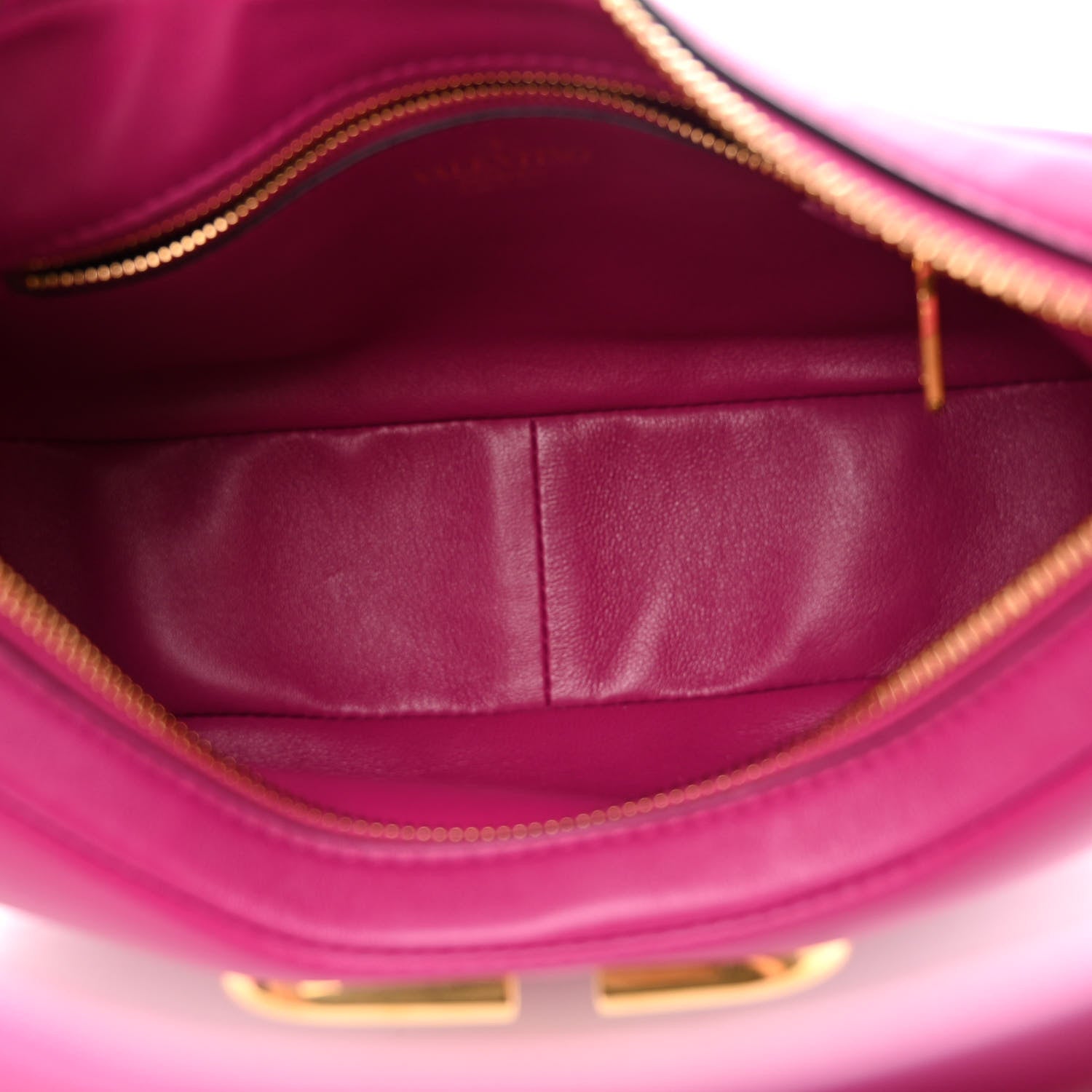 Valentino Garavani Calfskin Stud Sign Zip Hobo Rose Violet 5 of 10