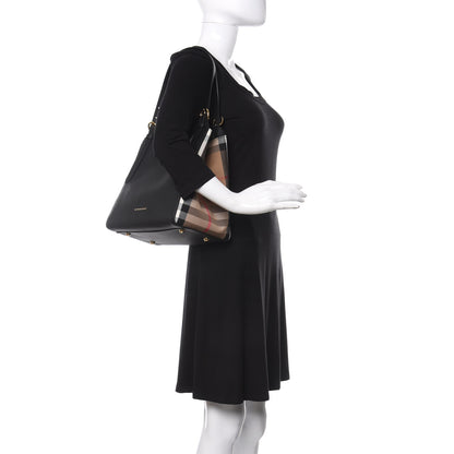 Burberry Grainy Calfskin House Check Small Canterbury Black 2 of 11