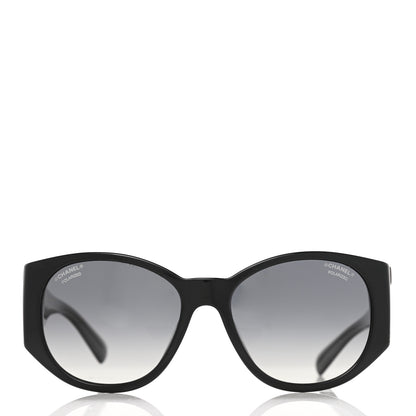 Chanel Oval Sunglasses 5411-A Black 2 of 8