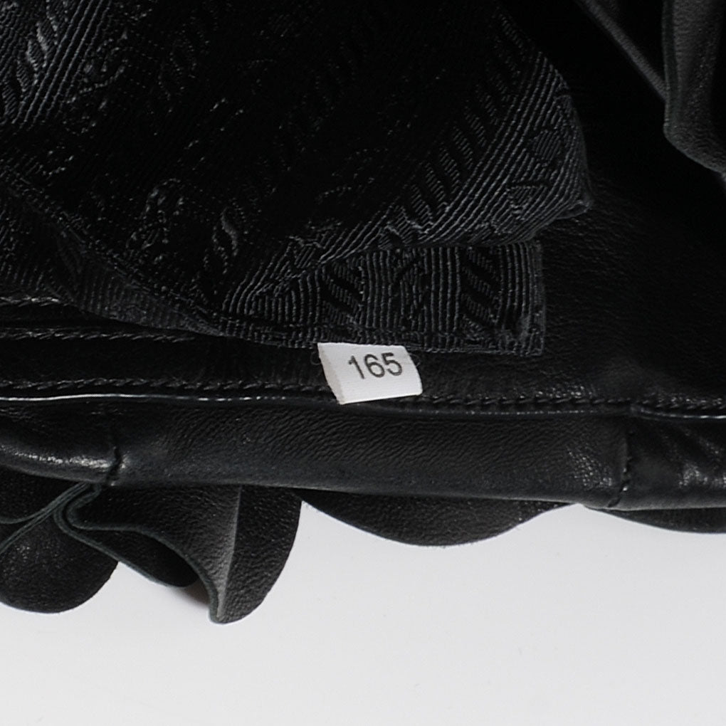 Nappa Ruffle Bag Black