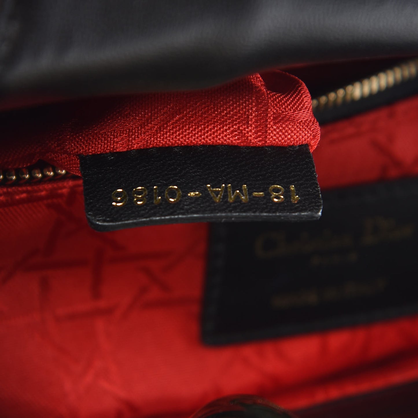 Lambskin Cannage Small Lucky Badges My Lady Dior Black