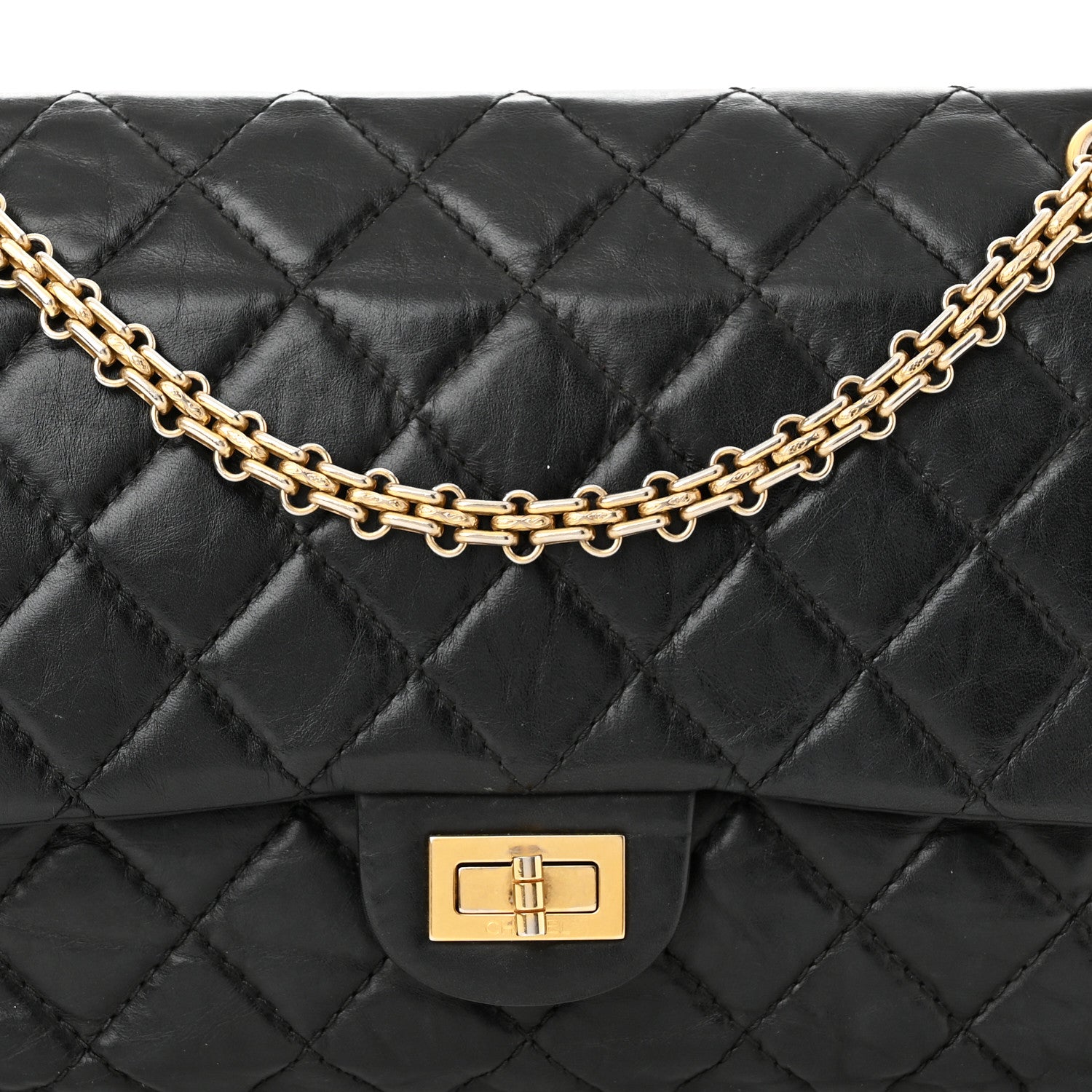 Chanel Aged Calfskin Quilted 2.55 Reissue 226 Flap Black 8 of 10