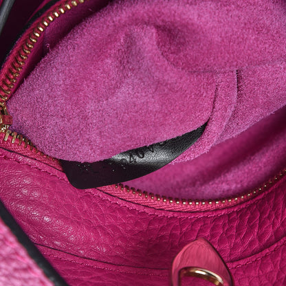 Valentino Garavani Pebbled Calfskin Small Rockstud Flip-Lock Messenger Bag Fuxia 7 of 8