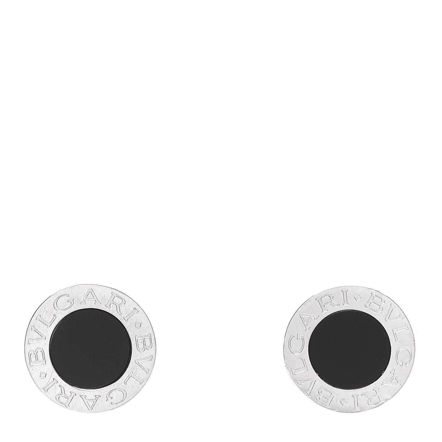 Bulgari 18K White Gold Black Onyx BVLGARI BVLGARI Stud Earrings 1 of 4