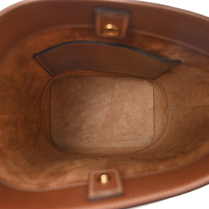 Celine Smooth Calfskin Small Cuir Triomphe Bucket Bag Tan 5 of 13