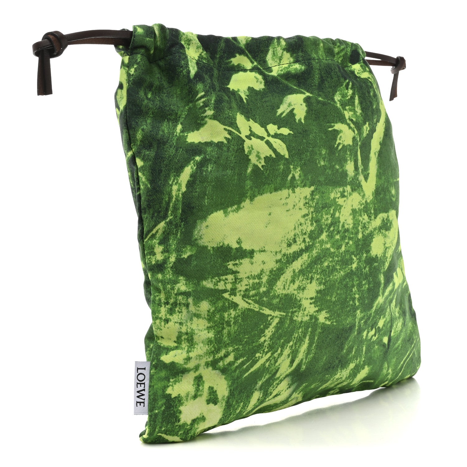 Loewe Canvas Paula's Ibiza Parrot Print Small Drawstring Pouch Green 3 of 7