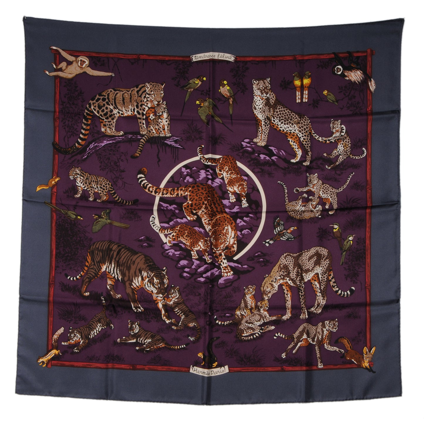 Silk Tendresse Feline Scarf 90