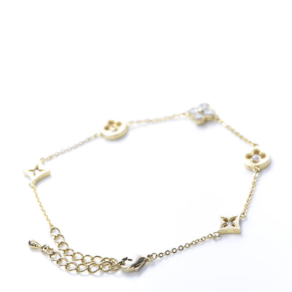 Louis Vuitton Brass Crystal Flower Bracelet 3 of 5
