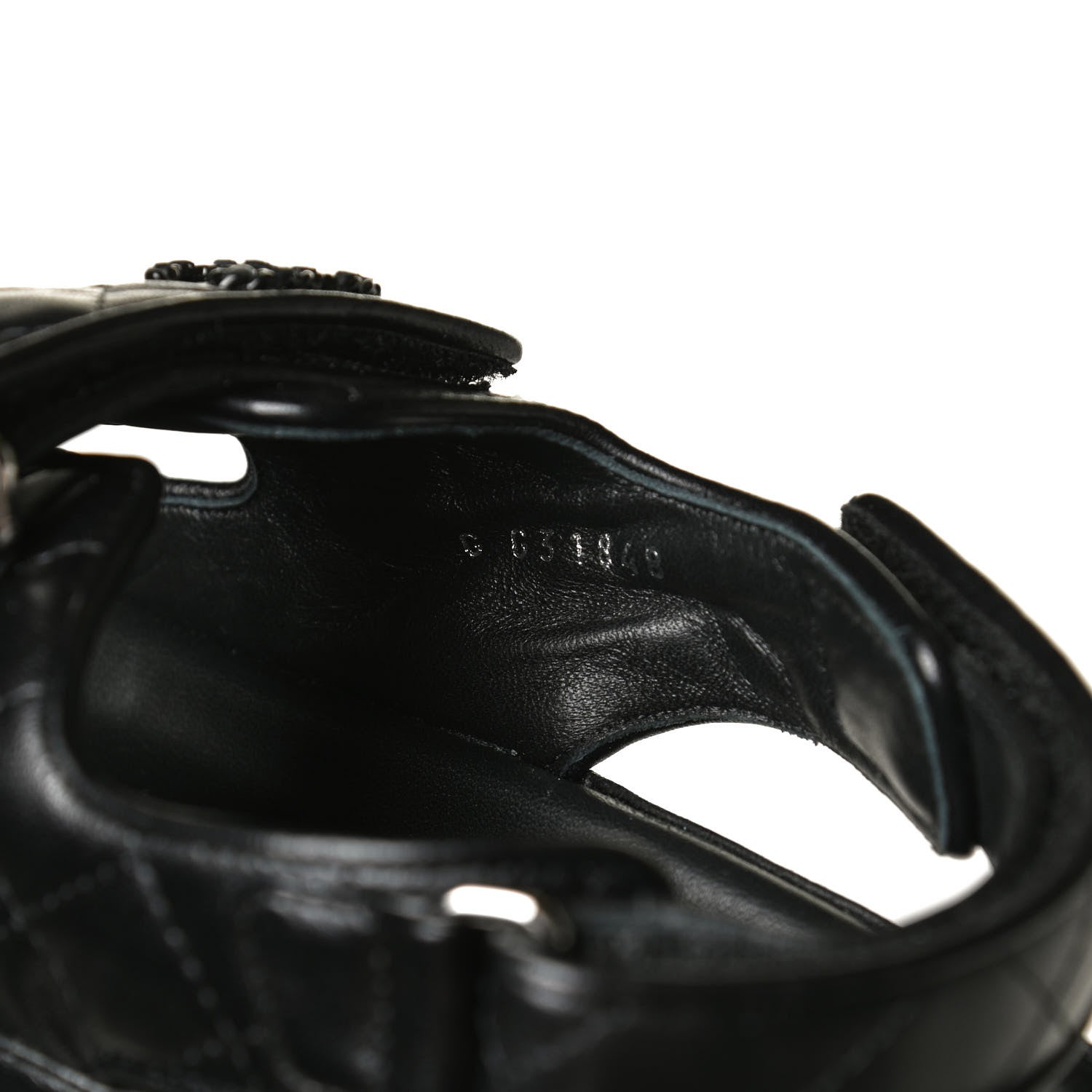 Chanel Lambskin Quilted Velcro Dad Sandals 39 So Black 10 of 12