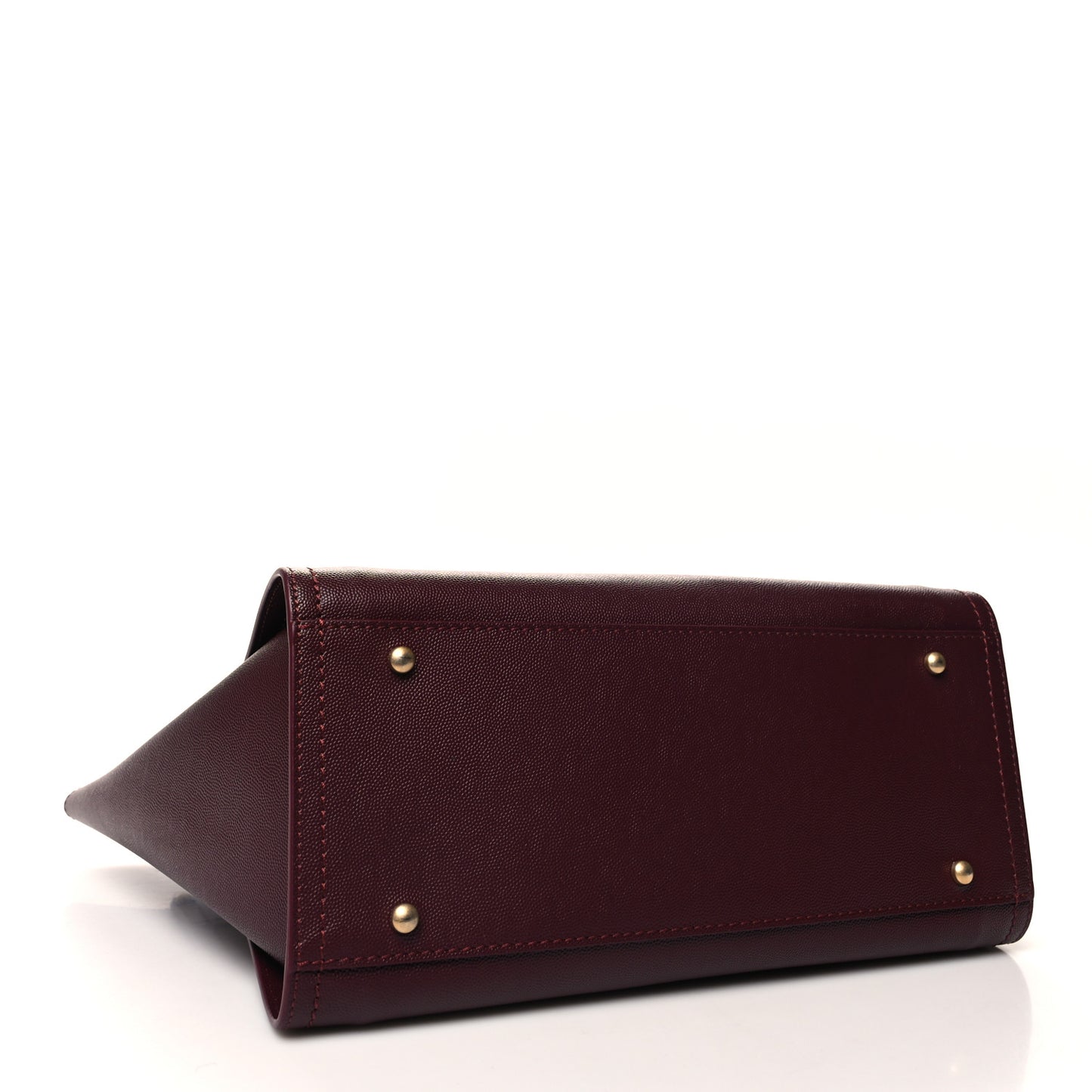 Caviar Small Studded Deauville Tote Burgundy