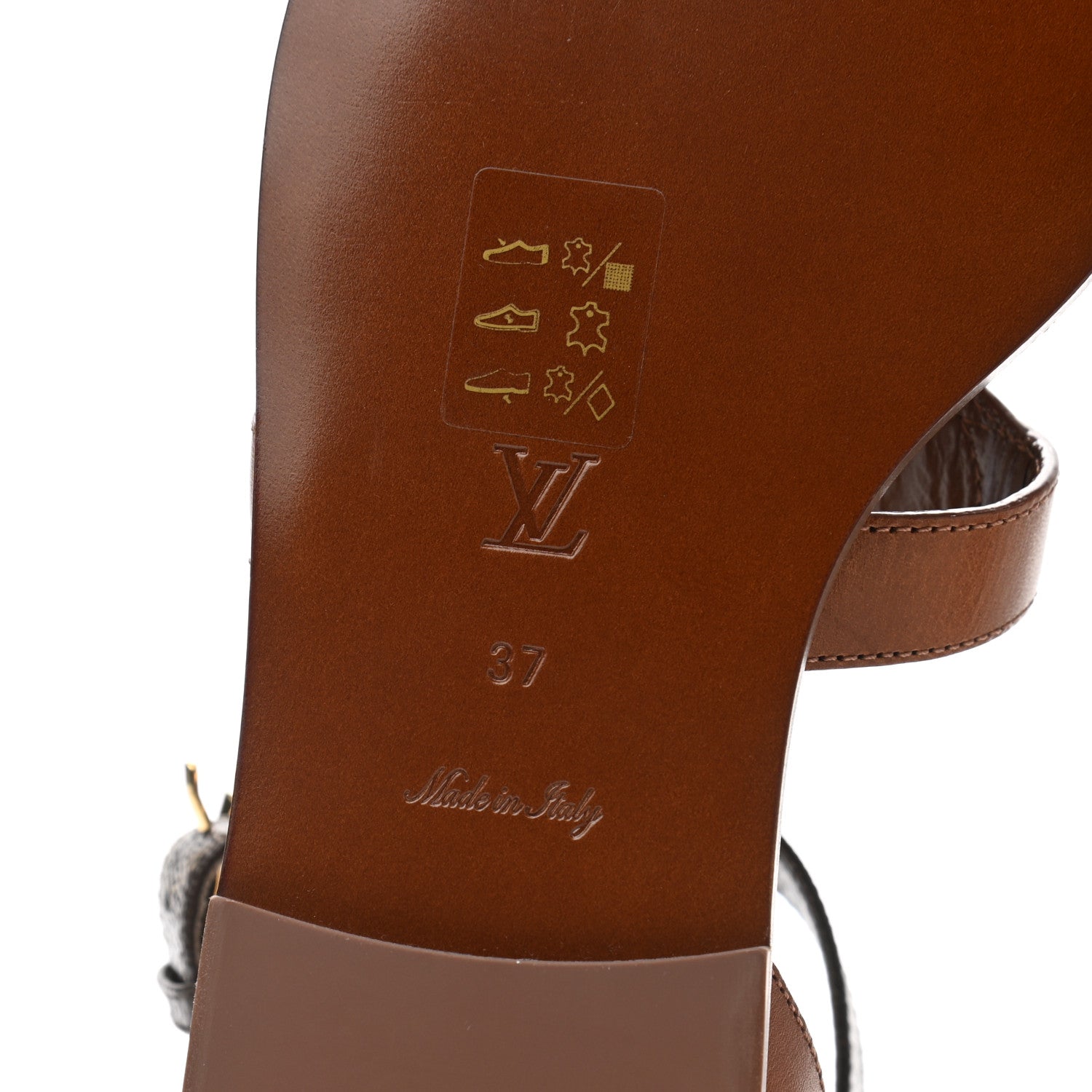 Louis Vuitton Calfskin Game On Playful Flat Sandals 37 6 of 8
