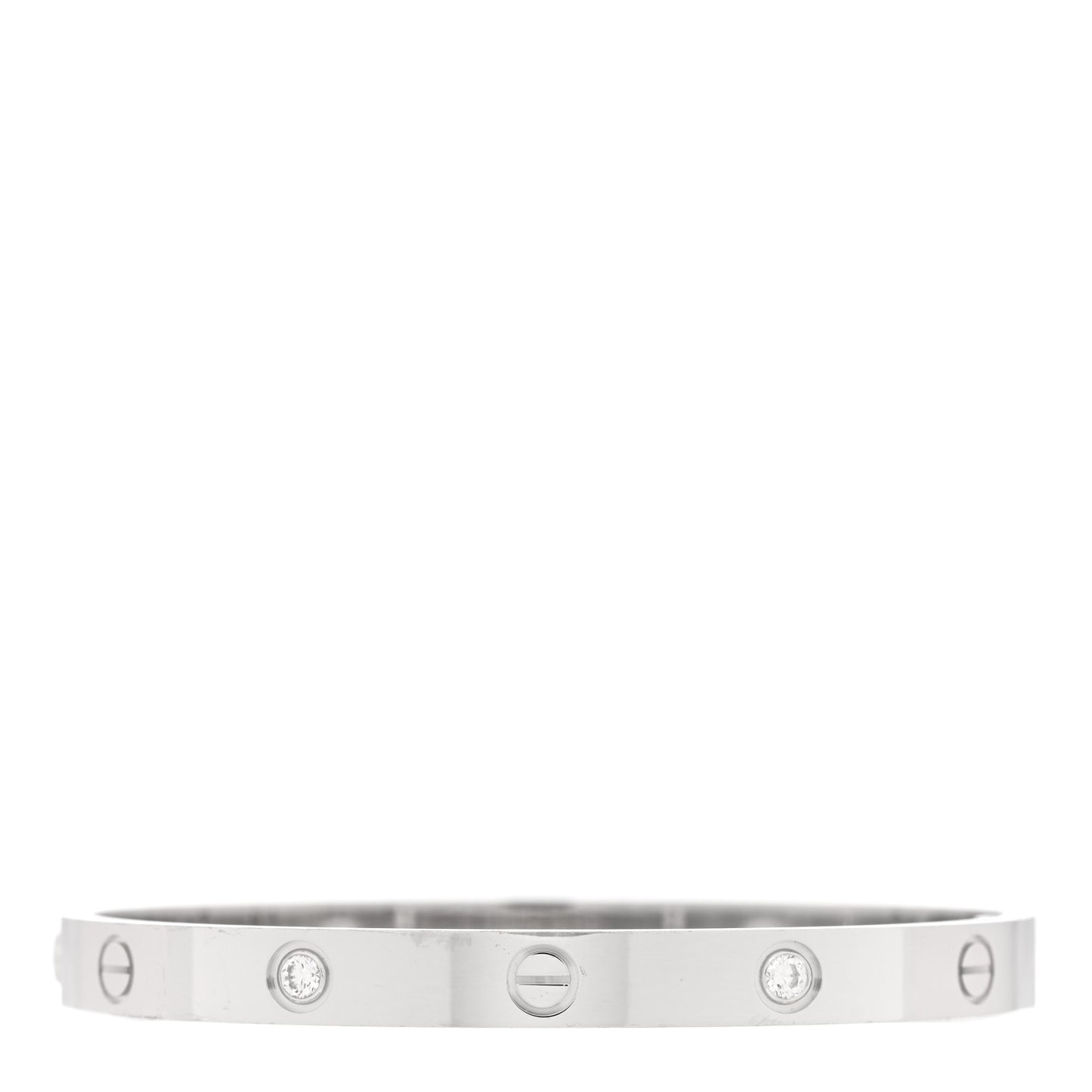 18K White Gold 4 Diamond LOVE Bracelet 18