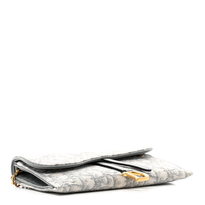 Christian Dior Oblique Saddle Chain Long Wallet Grey 5 of 8