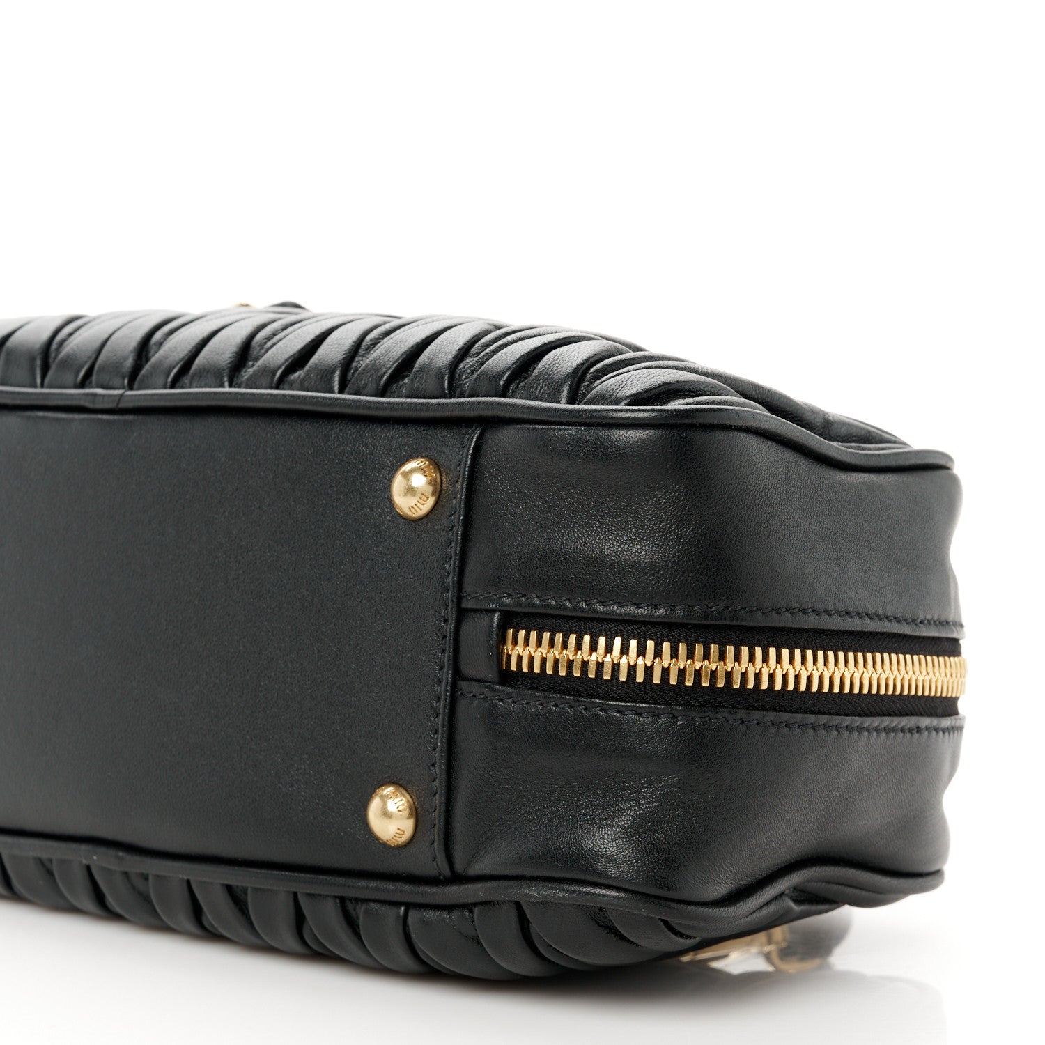Miu Miu Nappa Matelasse Large Arcadie Top Handle Bag Black 10 of 11