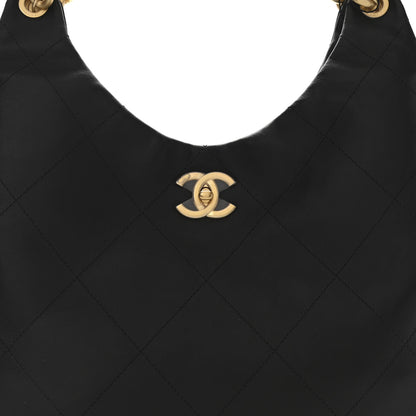 Chanel Calfskin Quilted Maxi Chain Hobo Black 8 of 11