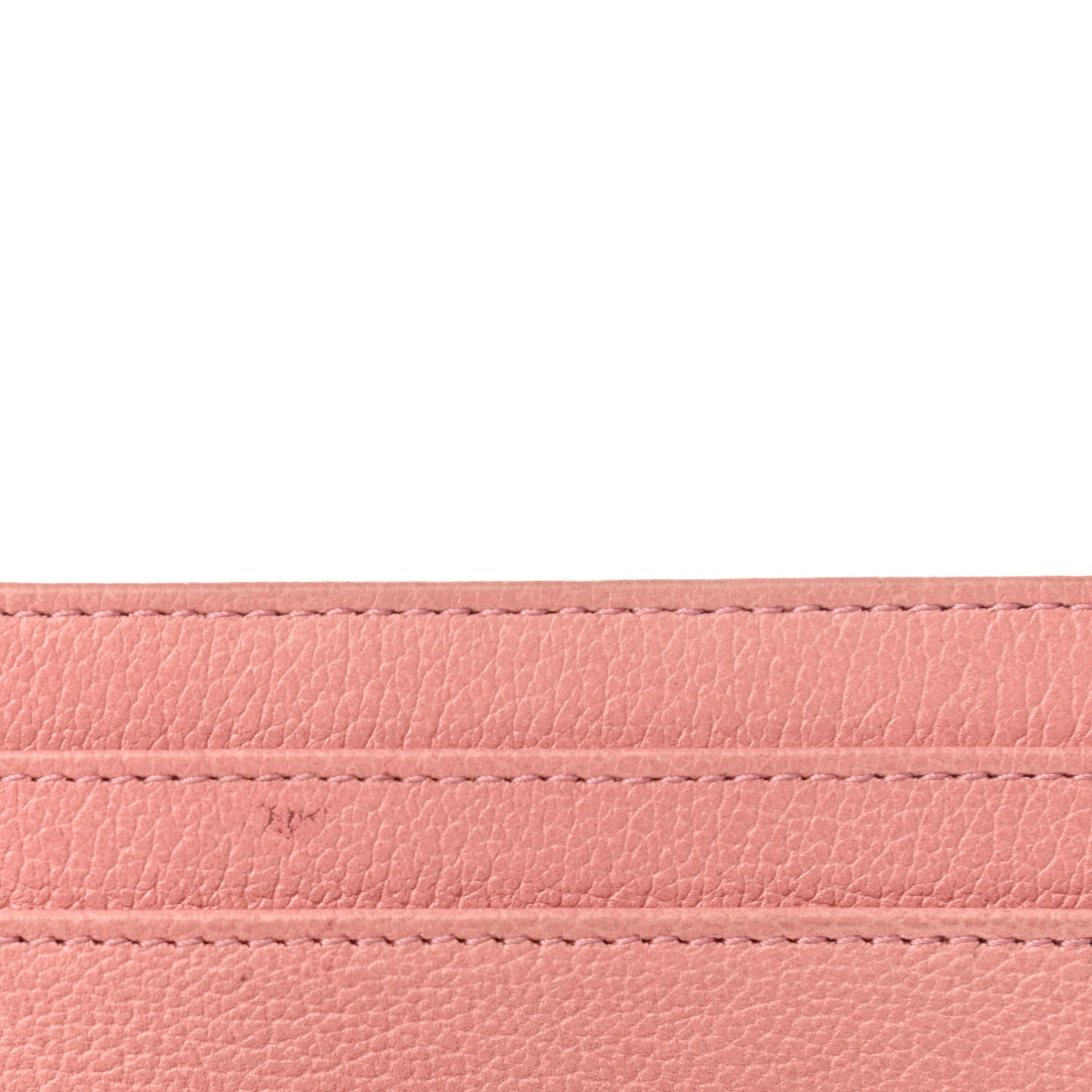 Goatskin Camellia Embossed Card Holder Pink