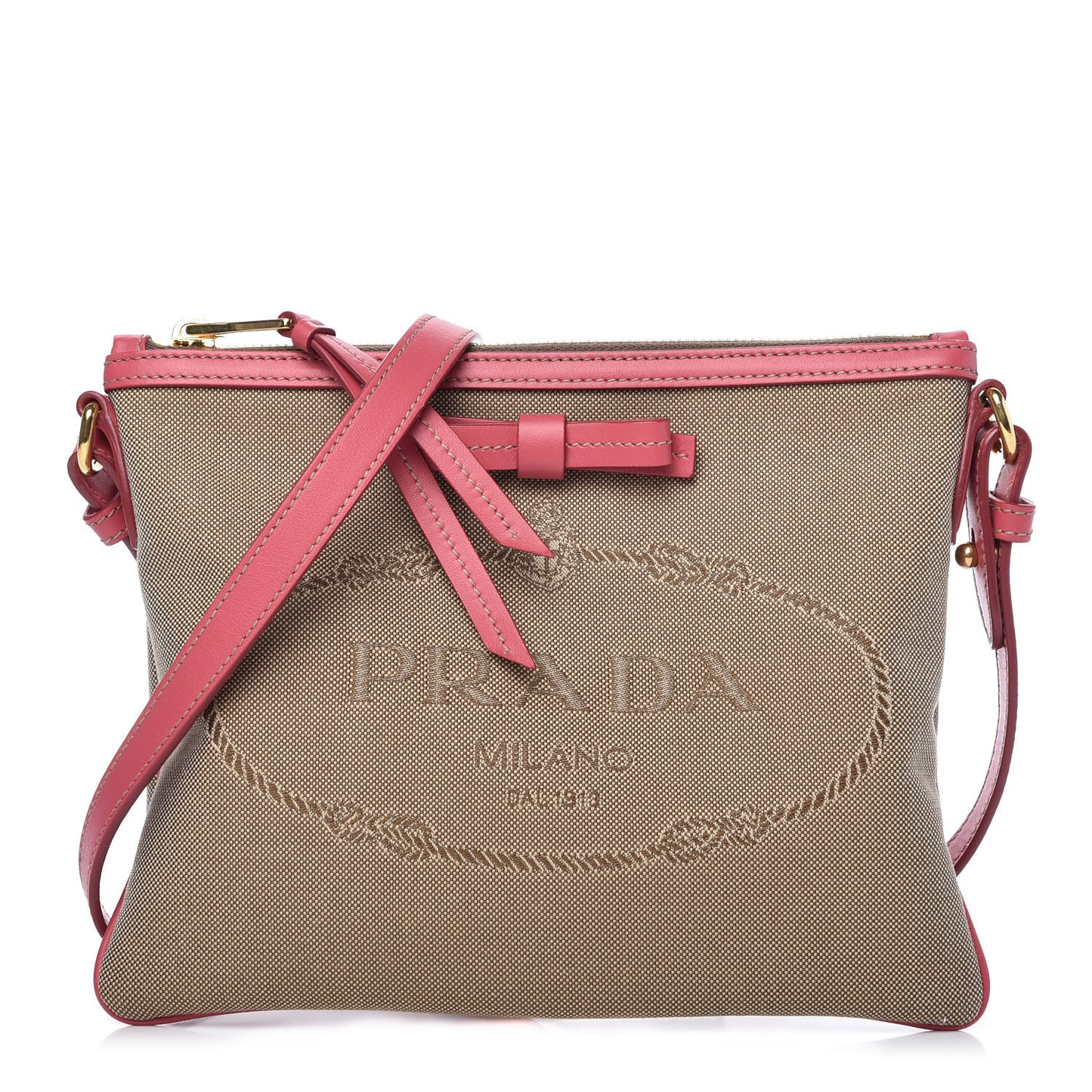 Jacquard Logo Flat Crossbody Bag Corda Peonia