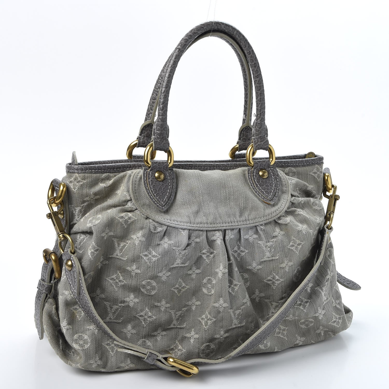 Louis Vuitton Denim Neo Cabby MM Grey 2 of 13